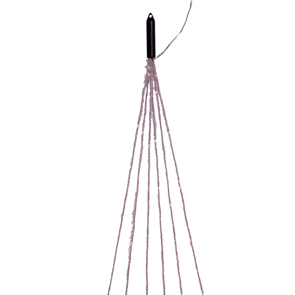 Kurt Adler 120-Light Gray Fuzzy Multi Strand Warm White LED Set UL2605GRYWW